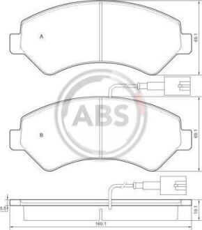 Гальмiвнi колодки дисковi A.B.S. 37576