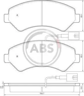 Гальмiвнi колодки дисковi A.B.S. 37576