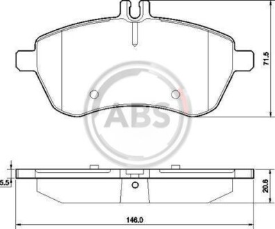 Гальмівні колодки пер. MB W204 07-14 (TRW) A.B.S. 37584