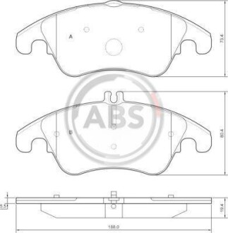 Гальмiвнi колодки дисковi A.B.S. 37586