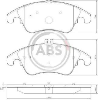 Гальмiвнi колодки дисковi A.B.S. 37586