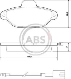Тормозные колодки дисковые A.B.S. 37595
