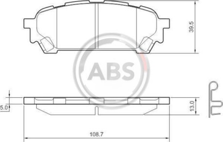 Гальмiвнi колодки дисковi A.B.S. 37611