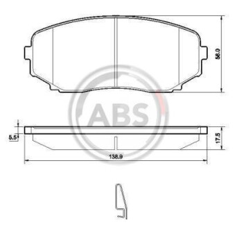 Гальмiвнi колодки дисковi A.B.S. 37643