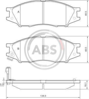 Гальмiвнi колодки дисковi A.B.S. 37680