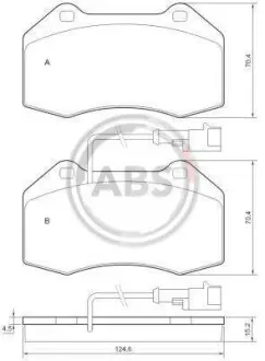 Гальмiвнi колодки дисковi A.B.S. 37688