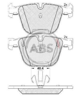 Гальмiвнi колодки дисковi A.B.S. 37704