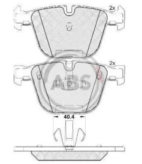 Гальмiвнi колодки дисковi A.B.S. 37704