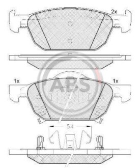 Гальмiвнi колодки дисковi A.B.S. 37720