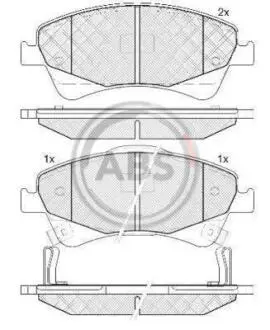 Тормозные колодки дисковые A.B.S. 37722