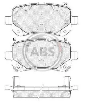 Гальмiвнi колодки дисковi A.B.S. 37733