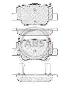 Гальмiвнi колодки дисковi A.B.S. 37735