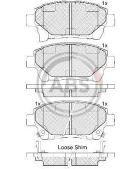 Гальмiвнi колодки дисковi A.B.S. 37738 (фото 1)