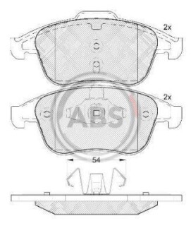 Гальмiвнi колодки дисковi A.B.S. 37749