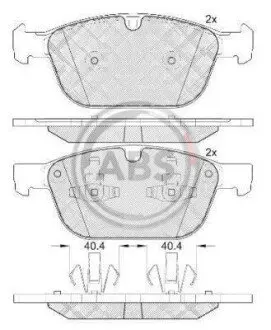 Гальмiвнi колодки дисковi A.B.S. 37750