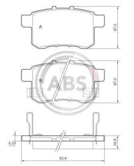 Гальмiвнi колодки дисковi A.B.S. 37756