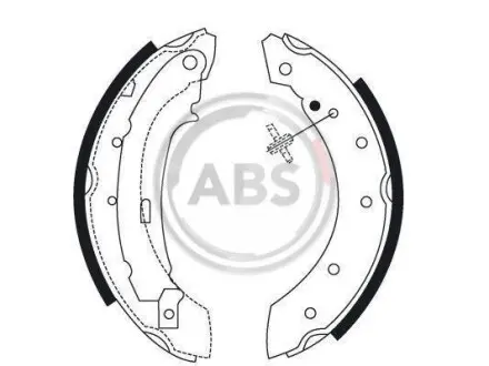 Тормозные колодки барабанные ширина 38mm. A.B.S. 8895