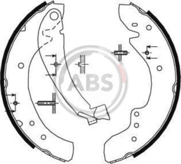 Гальмiвнi колодки барабаннi A.B.S. 8934