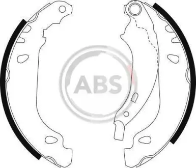 Тормозные колодки задние барабан. A.B.S. 9092