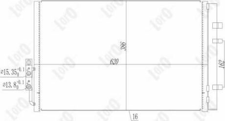Радiатор кондицiонера з осушувачем ABAKUS 0040160027