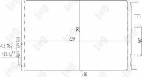 Радiатор кондицiонера з осушувачем ABAKUS 0040160027