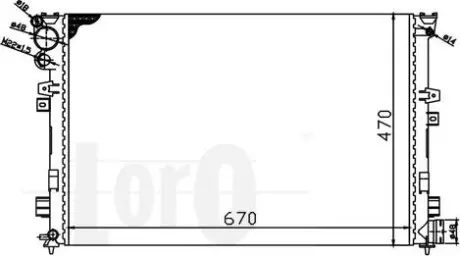Радиатор охлаждения ABAKUS 0160170057
