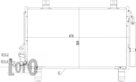 Радiатор кондицiонера з осушувачем Mazda CX-5 2.0/2.2/2.5 AWD 11-17 ABAKUS 0300160019