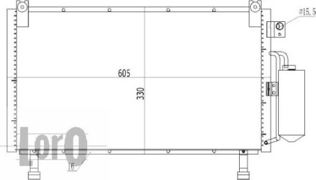 Радiатор кондицiонера Nissan Qashqai 1.6 07-13 ABAKUS 0350160033