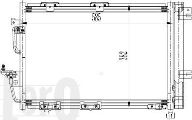 Радiатор кондицiонера з осушувачем Opel Astra H 1.2-1.8i 04-14 ABAKUS 0370160024