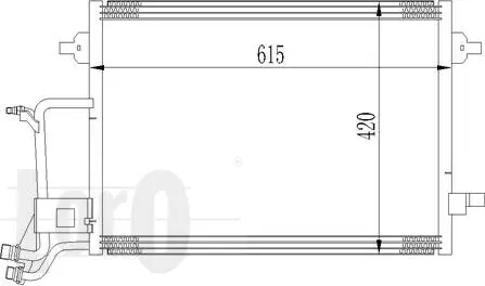 Радiатор кондицiонера VW Passat 1.6-2.8 94- ABAKUS 0530160013