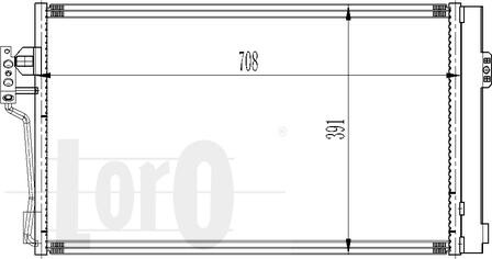 Радiатор кондицiонера з осушувачем MB Vito (W639) 2.2CDI 03-08 ABAKUS 0540160006