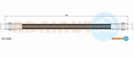 AUDI Шланг тормозной задн. A4 -97 ADRIAUTO 031225