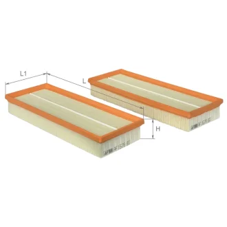 Фільтр повітряний (MB E-240, C-240) (2 шт) ALPHA FILTER AF1678-2