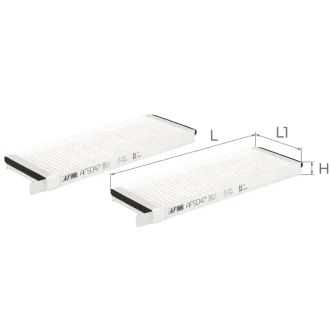 Фільтр повітряний салону (Ssangyong) (2шт) ALPHA FILTER AF5047-2