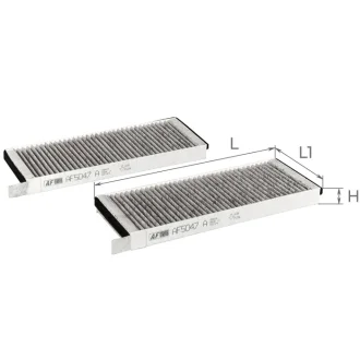 Фільтр повітряний салону (Ssangyong) (2 шт) ALPHA FILTER AF5047a-2