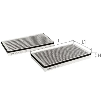 Фільтр повітряний салону (2 шт) ALPHA FILTER AF5097a-2