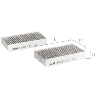 Фільтр повітряний салону (2 шт) ALPHA FILTER AF5103a-2