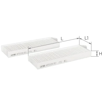 Фільтр салону Peugeot Partner/Citroen Berlingo/C4 08-/Jumpy/C5 16-/Fiat Doblo/Scudo 22- (к-кт 2 шт.) ALPHA FILTER AF5104-2