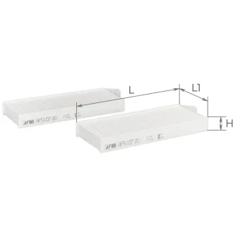 Фільтр повітряний салону (2 шт) ALPHA FILTER AF5107-2