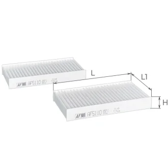 Фільтр повітряний салону (2 шт) ALPHA FILTER AF5110-2