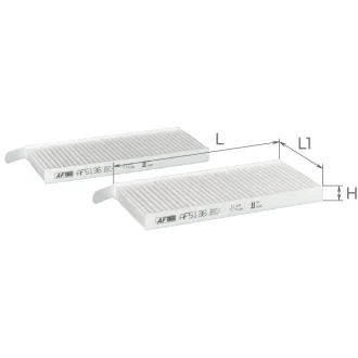 Фільтр повітряний салону (2 шт.) ALPHA FILTER AF5136-2