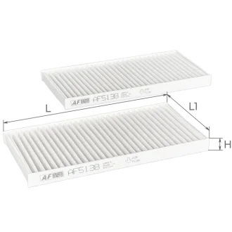 Фільтр повітряний салону (HYUNDAI Tucson; KIA Sorento I (JC), Sportage II (JE)) (2 шт в уп.) ALPHA FILTER AF5138-2