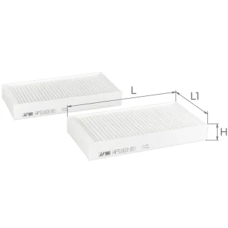 Фільтр повітряний салону (2 шт) ALPHA FILTER AF5163-2