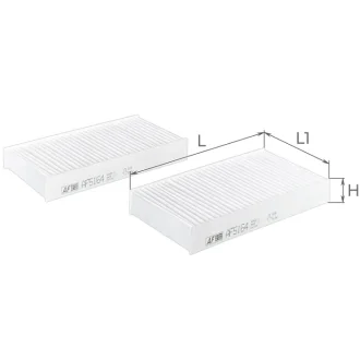 Фільтр салону Honda CR-V/Civic/Stream 01-06/FR-V 05- (к-кт 2 шт.) ALPHA FILTER AF5164-2