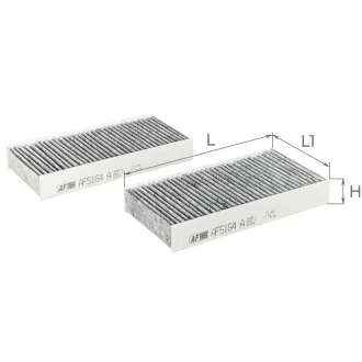 Фільтр салону Honda Civic 00-06/CR-V 01-12 (вугільний) (к-кт 2 шт.) ALPHA FILTER AF5164a-2