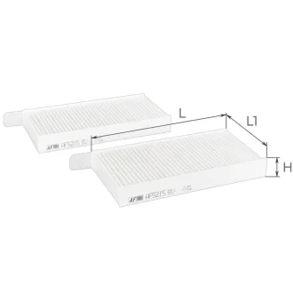 Фільтр повітряний салону (2 шт в уп.) ALPHA FILTER AF5215-2