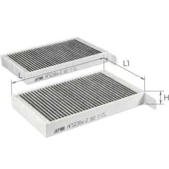 Фільтр повітряний салону (2 шт в уп.) ALPHA FILTER AF5238a-2
