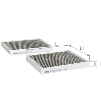 Фільтр салону MB S-class (W221) 05-13/CL (C216) 06-13 (вугільний) (к-кт 2шт.) ALPHA FILTER AF5263a-2
