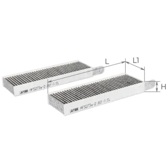 Фільтр салону Citroen C4 20-/Opel Corsa F 19- (к-кт 2шт) (вугільний) ALPHA FILTER AF5273a-2