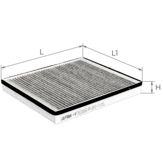 Фільтр салону Kia Stinger 17- (вугільний) ALPHA FILTER AF5316a